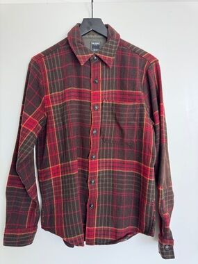 Todd Snyder Red and Brown Plaid Button-Down Shirt